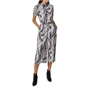 Ted Baker London Women's Balay Quartz Mix Pattern Short Sleeve Jumpsuit Medium 3